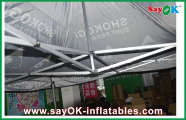 Tente se pliante extérieure de noir de tente d'auvent de yard, tente imperméable géante avec le cadre en aluminium