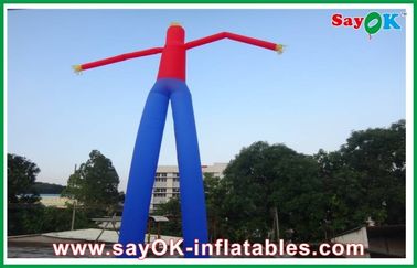 Publicité extérieure Bule et main rouge ondulant le danseur gonflable Dancing d'air