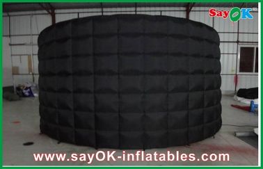 Épouser le mur gonflable gonflable incurvé de photos noires de partie et imperméable gonflable de la tente LED de bulle