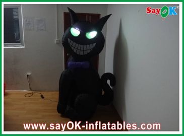 chat gonflable de 1m - de 4m Halloween avec des locations de videurs de Mener-Éclairage