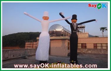 La publicité de l'homme gonflable de danseur d'air de 3m qui respecte l'environnement soufflent l'homme de danse pour la cérémonie d'ouverture de restaurant