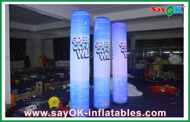 biens gonflables 2m de pilier du tissu 190T en nylon avec l'éclairage mené