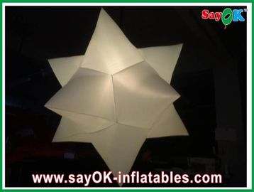 Tissu gonflable de nylon du diamètre 2m de lumière de l'étoile blanche LED adapté aux besoins du client pour la partie