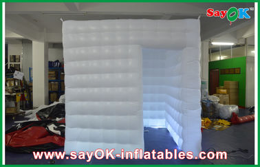 Le tissu blanc d'Oxford de photo de cabine de clôture de cabine mobile imperméable sûre gonflable de photo/PVC a enduit