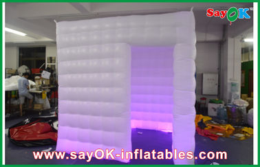 Le tissu blanc d'Oxford de photo de cabine de clôture de cabine mobile imperméable sûre gonflable de photo/PVC a enduit