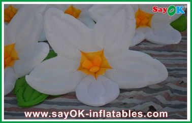 Longueur ignifuge 5M de fleur d'éclairage de décoration gonflable blanche décorative d'éclairage