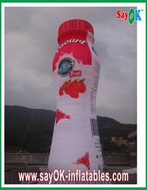 Bouteille gonflable de yaourt de bâche ignifuge de PVC pour la campagne d'Adversting