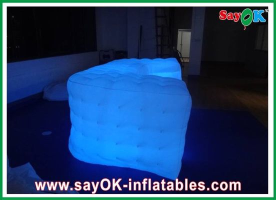 Canapé cube personnalisé, décoration de fête, canapé gonflable LED à vendre