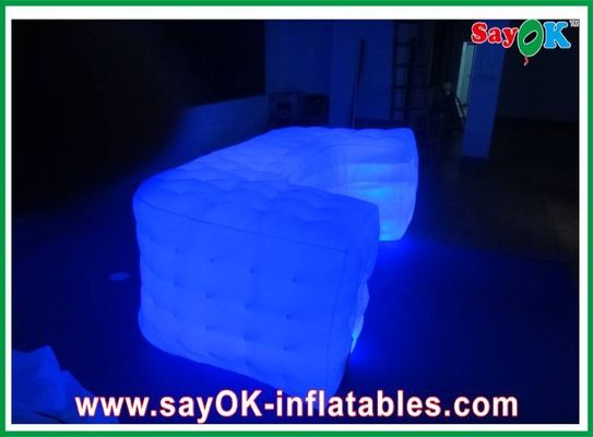 Canapé cube personnalisé, décoration de fête, canapé gonflable LED à vendre