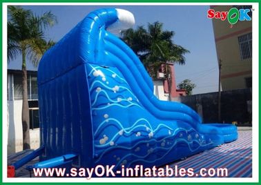 Glisse et toboggan gonflable avec piscine écologique Océan bleu Glisse gonflable en PVC de 0,55 mm avec piscine d'eau