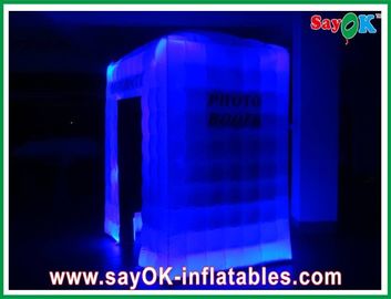 La cabine d'événement montre la cabine gonflable de photo de tissu durable d'Oxford, les lumières menées font sauter la cabine de photo