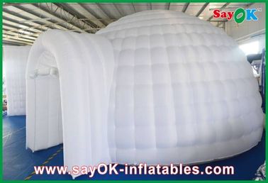 Tissu ignifuge fort d'igloo de dôme de tente gonflable gonflable d'air avec les lumières menées