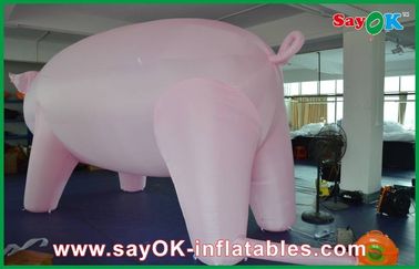 Bande dessinée gonflable rose géante de porc adaptée aux besoins du client pour la publicité