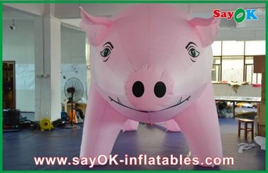 Bande dessinée gonflable rose géante de porc adaptée aux besoins du client pour la publicité