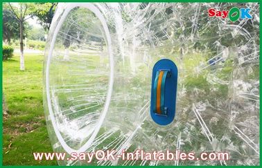 boule gonflable durable claire de Zorb de jeux gonflables de plage pour le PVC du divertissement 1.0mm