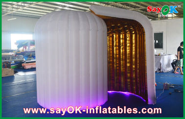 Kiosque gonflable de cabine de photo de photo de noce de location gonflable de cabine avec la forme arrondie menée de lumières