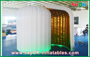 Kiosque gonflable de cabine de photo de photo de noce de location gonflable de cabine avec la forme arrondie menée de lumières