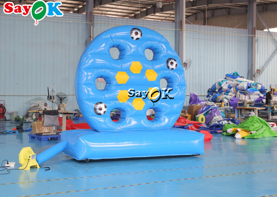 Le football gonflable bleu gonflable du jeu 9.84ft de lancer du football darde le jeu de tir extérieur d'enfants