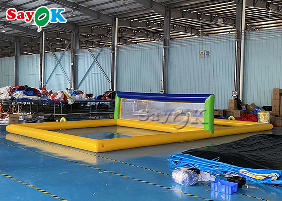 Parcs aquatiques gonflables pour adultes Interactif Cour de volley-ball sur eau gonflables étanche à l'air flottant multifonctionnel