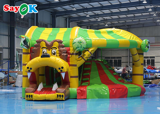 Glissière de Lion Theme Tarpaulin Inflatable Bounce pour le public d'arrière-cour