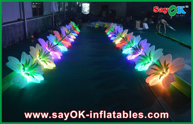 Tissu coloré gonflable d'Oxford de chaîne de fleur de la décoration LED de mariage