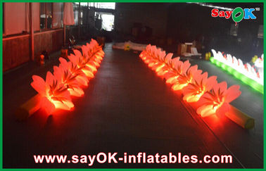 Longue chaîne de fleur gonflable de la décoration LED d'éclairage pour le tissu de nylon d'événement