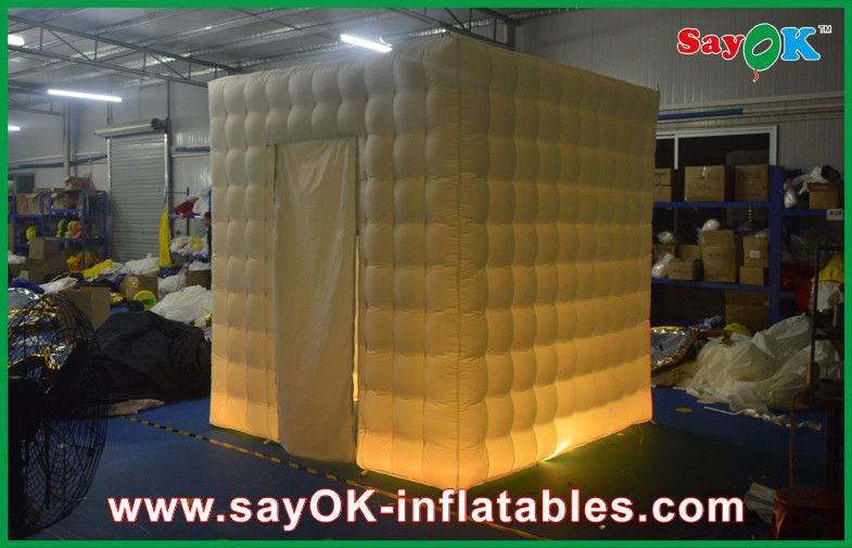 Pièce gonflable menée gonflable de place portative de cabine de photo/jaune extérieur d'Inflatables