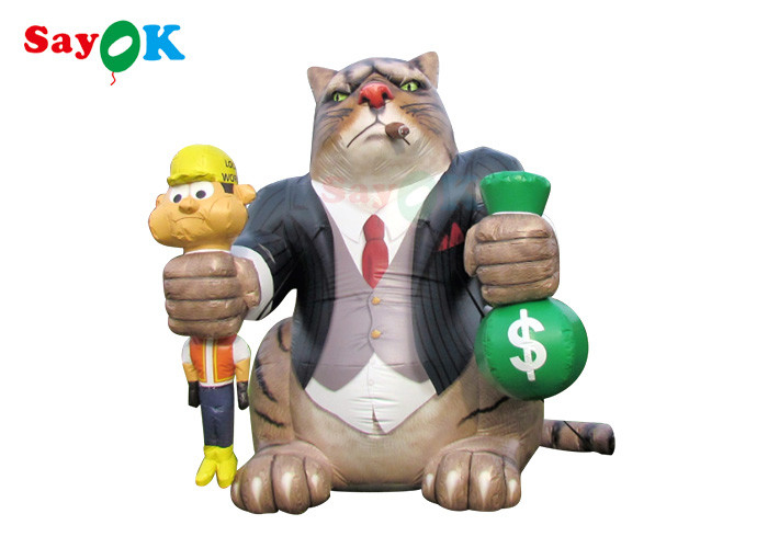 Outdoor 25ft géant publicité gonflable chat souffler modèle décoration personnages de dessins animés pour les fêtes d'anniversaire