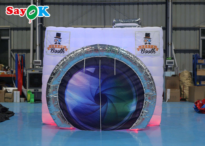 couleur gonflable blanche de coutume de la cabine photo 7*7*4mH de tissu de 210D Oxford