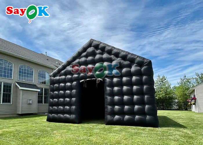 Lumière gonflable noire Disco Tente de club de nuit mobile Portable Party Led Lighting Pour la location de club de nuit gonflable