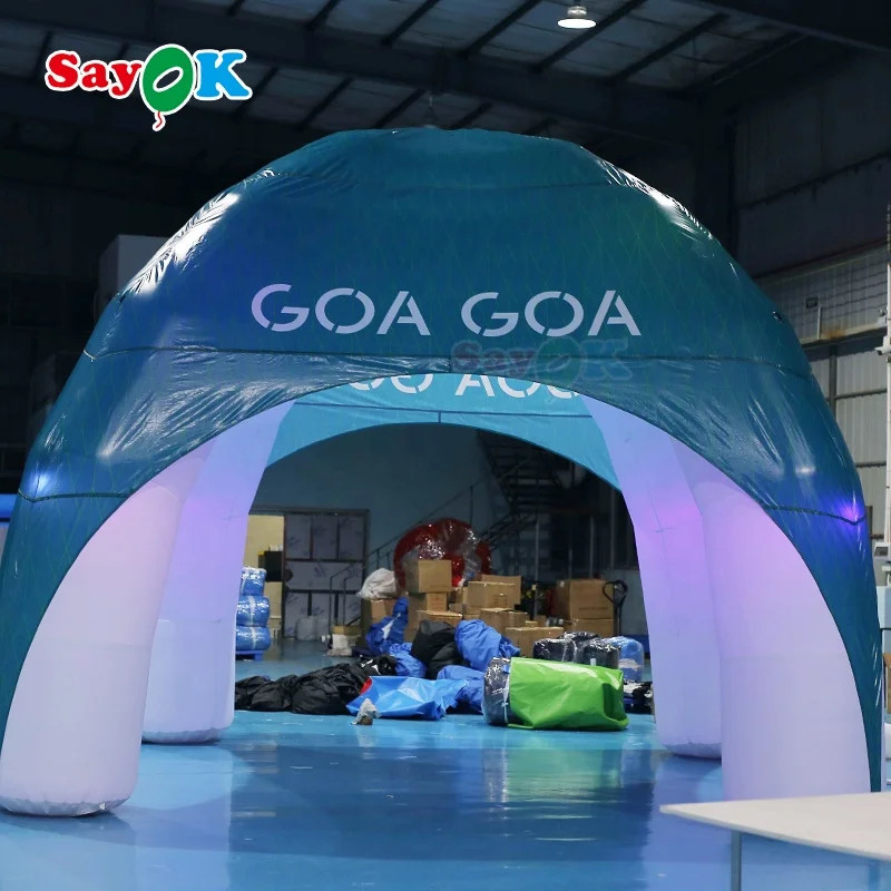 Tente d'araignée gonflable Promotion 4 jambes Commercial Spider Dome Tente gonflable sur mesure Tente d'araignée gonflable 4x4m à louer