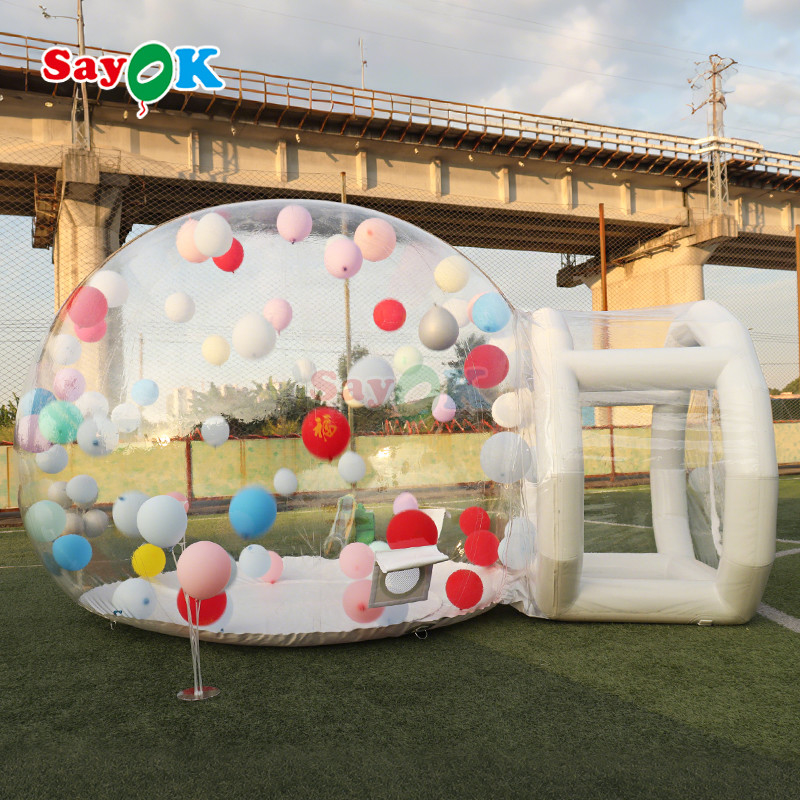 Sayok Entrepôt à l'étranger Maison bulle transparente Gonflable Enfants Maison bulle Tente pour fête