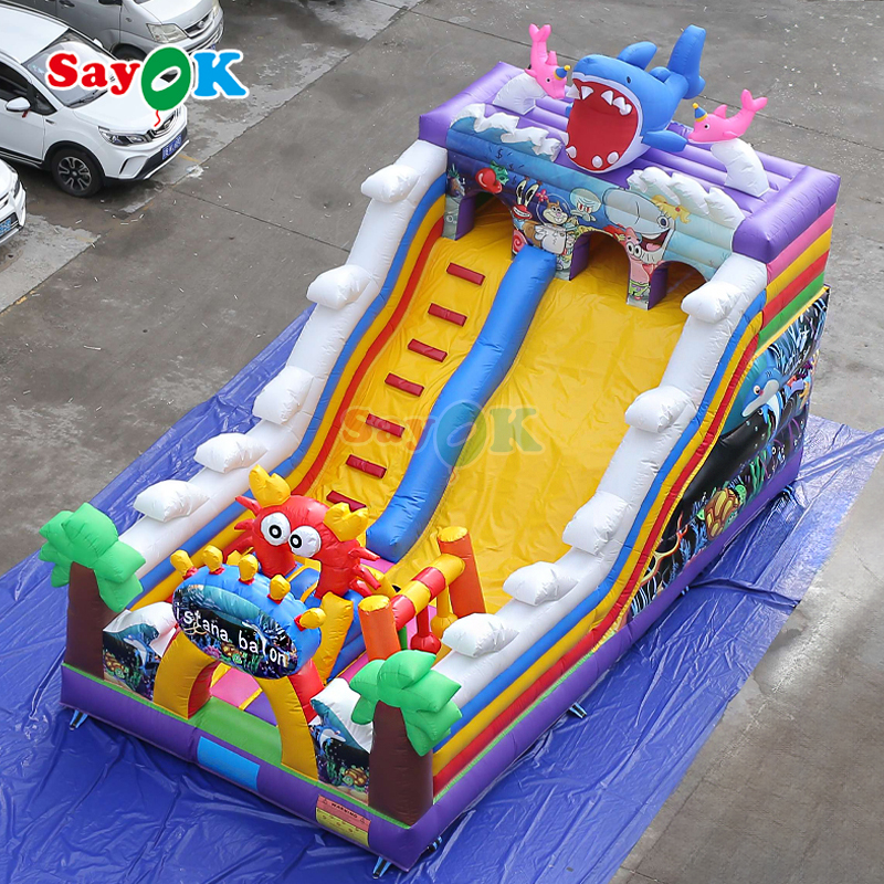 Château gonflable Sayok Seaworld, château gonflable extérieur gonflable combiné pour enfants
