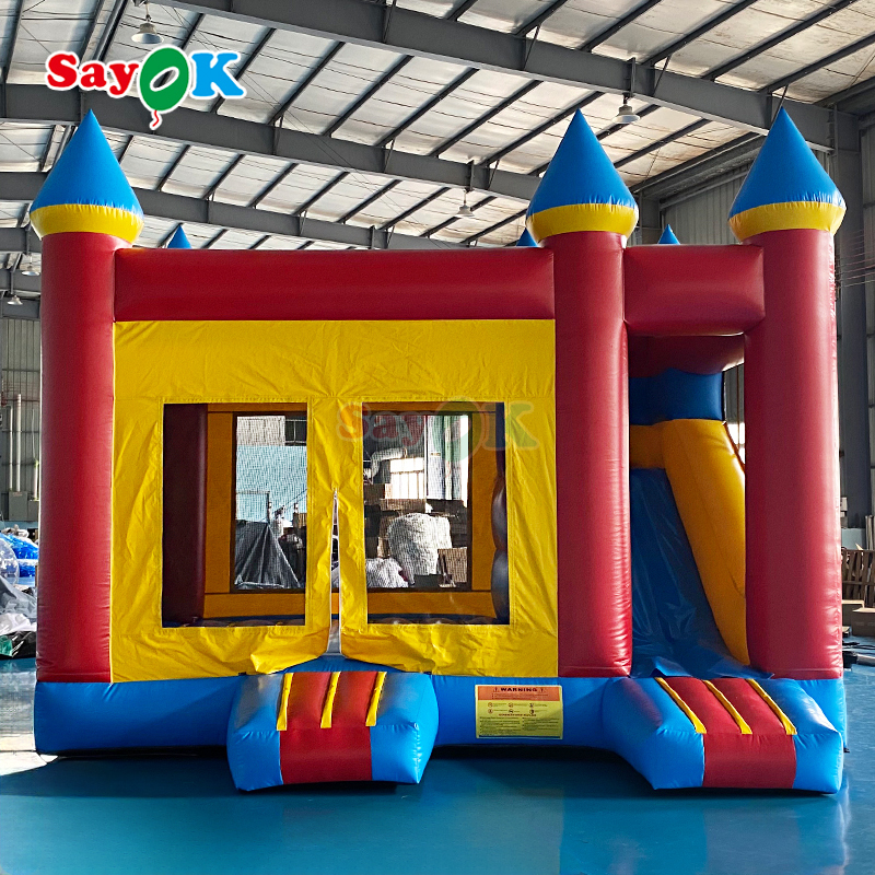 Château gonflable Sayok, gonflable extérieur commercial en PVC, combo maison gonflable pour enfants