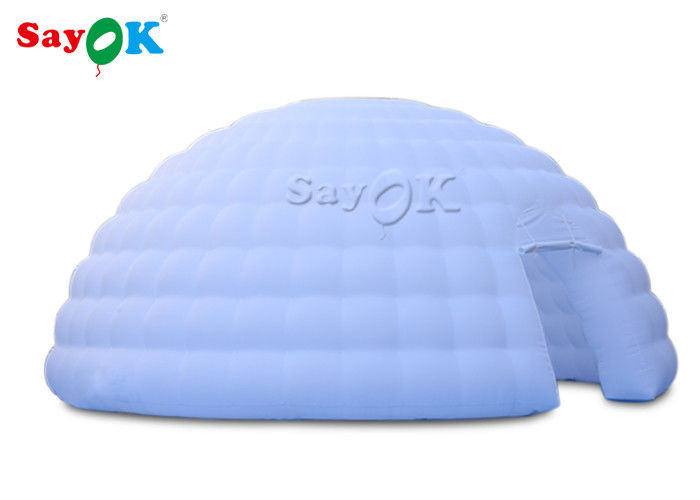 Tente aérienne de camping à double couture 8m Tente aérienne gonflable blanche / Tente d'exposition Igloo Dome