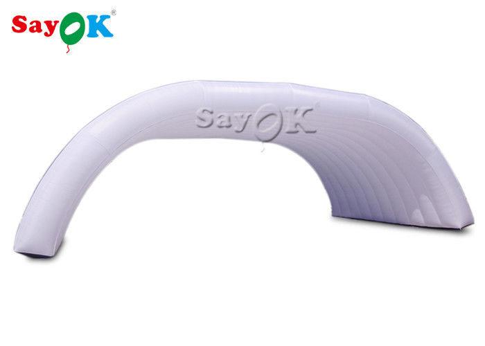 Tente gonflable personnalisée 12x6x5mH Tente de scène gonflable à dôme blanc pour événement de fête