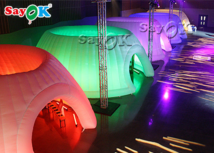 Allez à l'extérieur Tente pneumatique Tente gonflable Événement Tente gonflable igloo et dôme de 6 m avec lumière LED