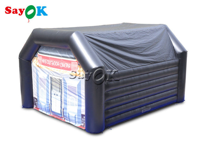 Tente gonflable personnalisée noire de 0,4 mm en PVC pour événements