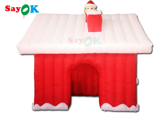 Décorations gonflables Santa House Tent gonflable de vacances de centre commercial
