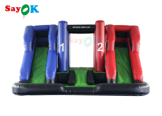 Glissière gonflable à sec Location commerciale Glissière gonflable pour casse-tête Jeu de double glissière gonflable pour enfants