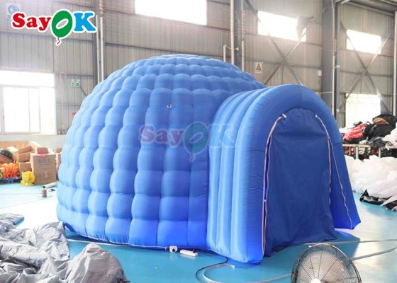 Tente de dôme igloo gonflable en bâtonnet de 4 m avec souffleur de lumière LED