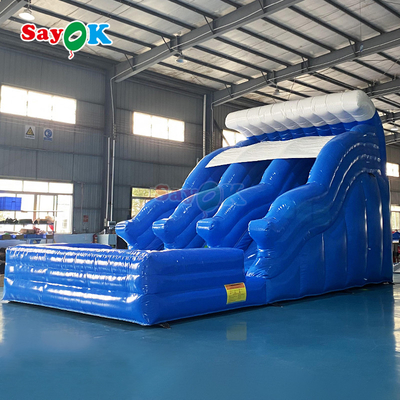 Glissière gonflable avec piscine Fabrique de glissière d'eau géante commerciale personnalisée pour adulte