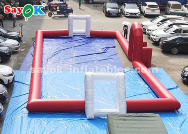 terrain de football extérieur de PVC de 20*8m de bâche de jeux gonflables rouges de sports