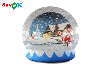 Globe gonflable de neige de Noël du géant 3m de PVC avec l'impression de fond