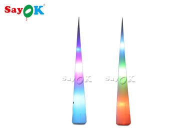 Cône gonflable coloré de la décoration LED d'éclairage avec le ventilateur pour la publicité