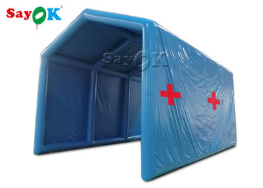 Tissu bleu d'Oxford de tente gonflable de cadre en dehors de la Manche gonflable de désinfection de tente de décontamination aseptisant la station