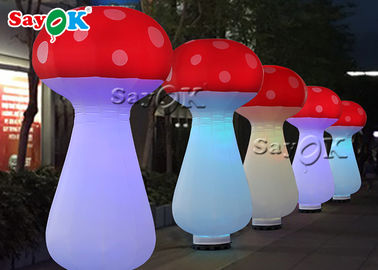 Champignon gonflable rouge et blanc de la lumière 2.5m de LED pour le festival de musique