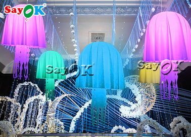 190T méduses menées gonflables de couleurs en nylon du tissu 16 pour la décoration de partie