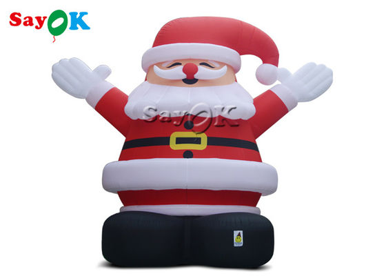 Noël extérieur Santa Claus Wearing gonflable de 8m Red Hat