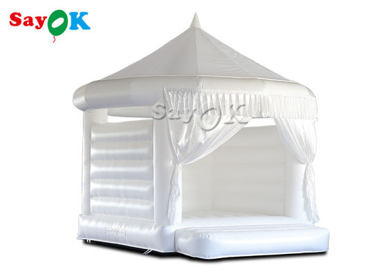 château plein d'entrain gonflable du mariage 4.5x4.2x4.4mH blanc